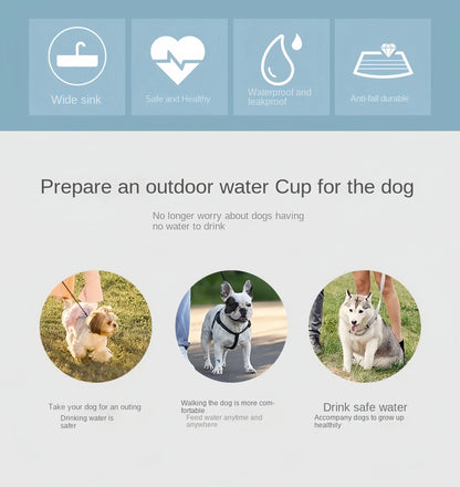 Portable Pet Water Bottle – 2-in-1 Water & Food Dispenser