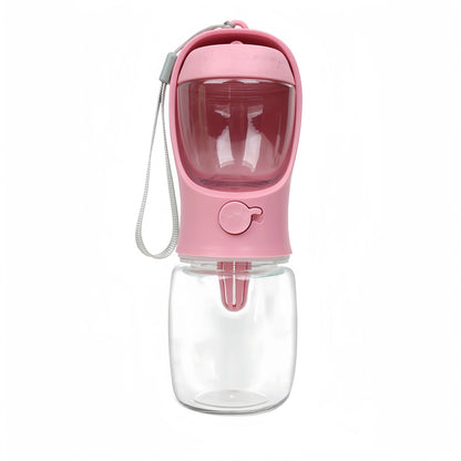 Portable Pet Water Bottle – 2-in-1 Water & Food Dispenser