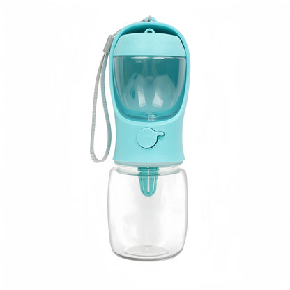 Portable Pet Water Bottle – 2-in-1 Water & Food Dispenser